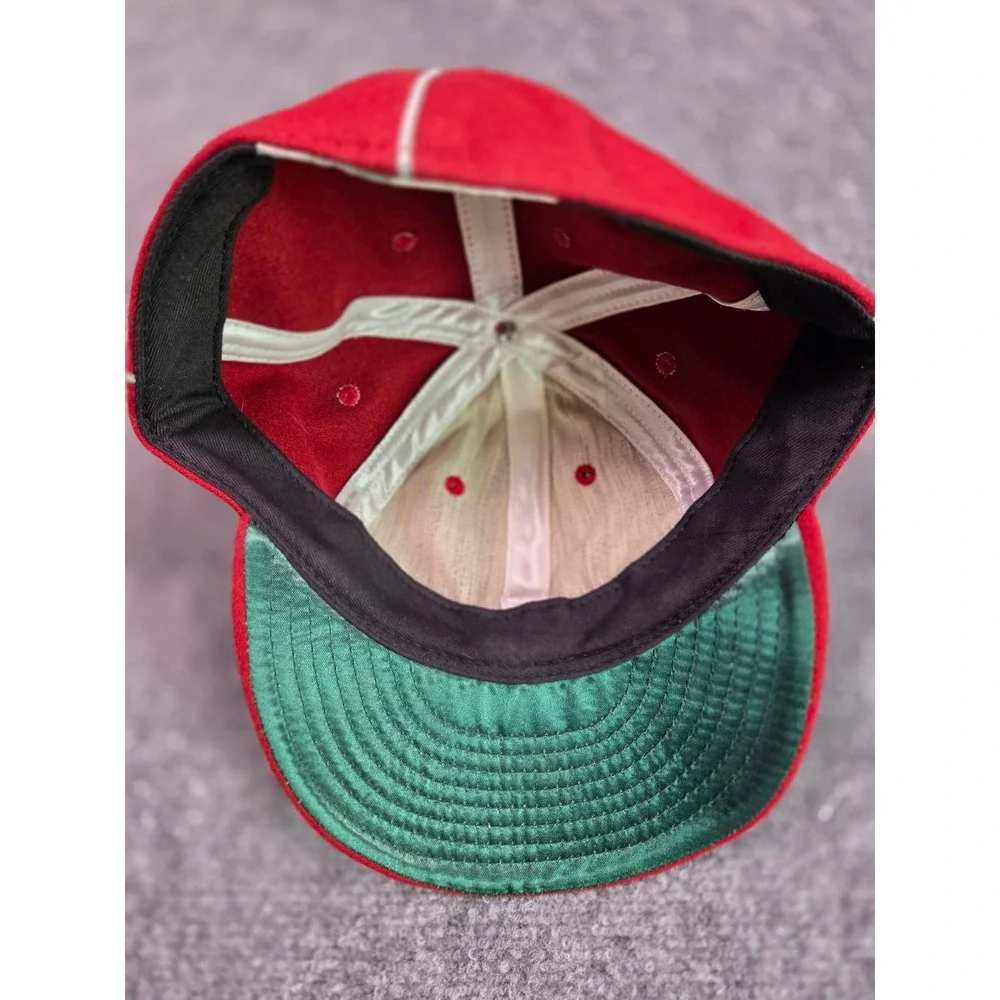 Ebbets Field Flannels Baseball Cap Mens 7 3/4 Winnipeg Maroons Red Wool Fitted - Picture 5 of 8